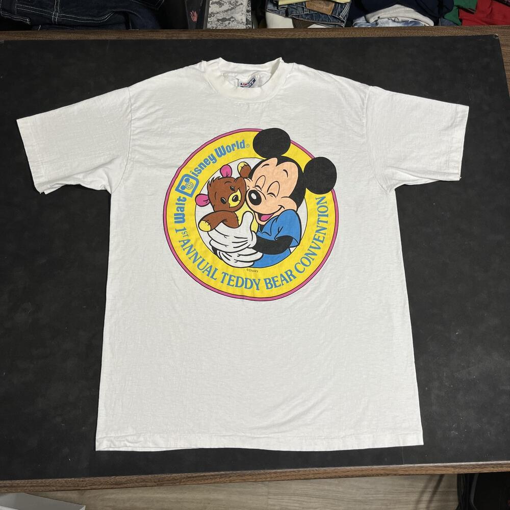 Vintage Walt Disney World Teddy Bear Convention Shirt 1st Annual Mickey Tee 80s